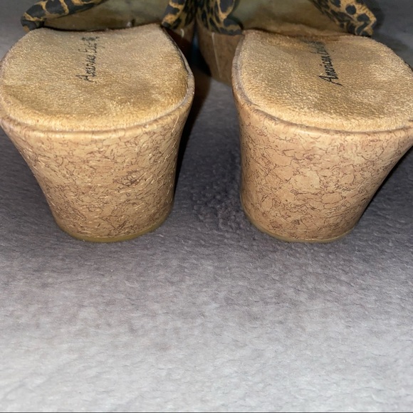 American Eagle Cheetah Stretch Cork Slip On Sandal - Picture 6 of 11